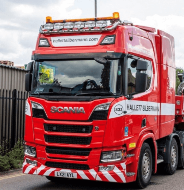 Hallett Silbermann - EURO-PX 3+5-axle lowloader with Scania High R730 (8x4)