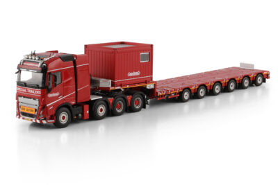 Nooteboom Redline Series - 6-axle MANOOVR + 10ft container with Volvo FH5 Globetrotter 8x4
