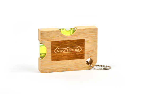 Bamboo bottle opener with spirit level